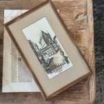 Vintage Metal Framed Chateau Frontenac Print.