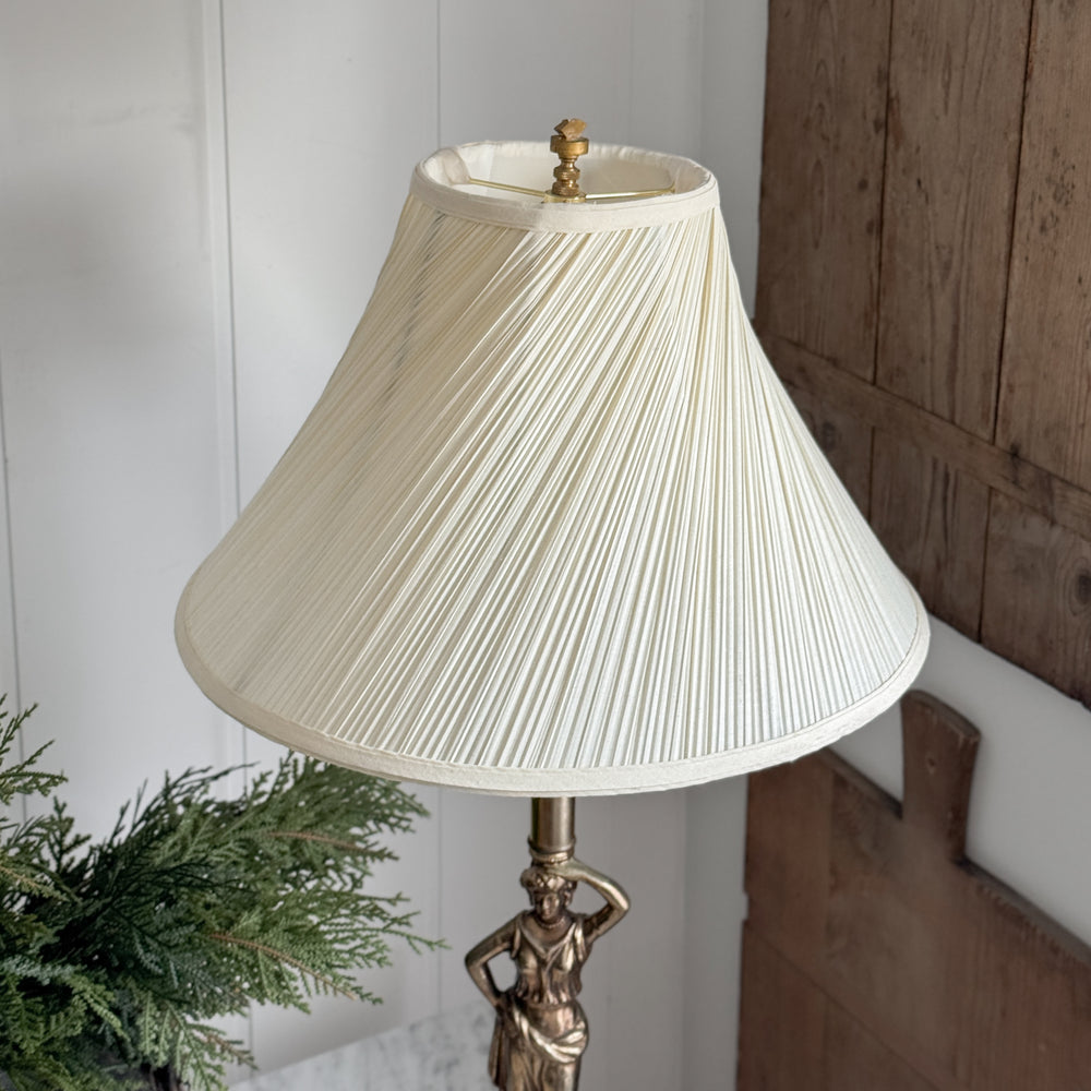 Vintage Brass Lady Lamp w/ Shade