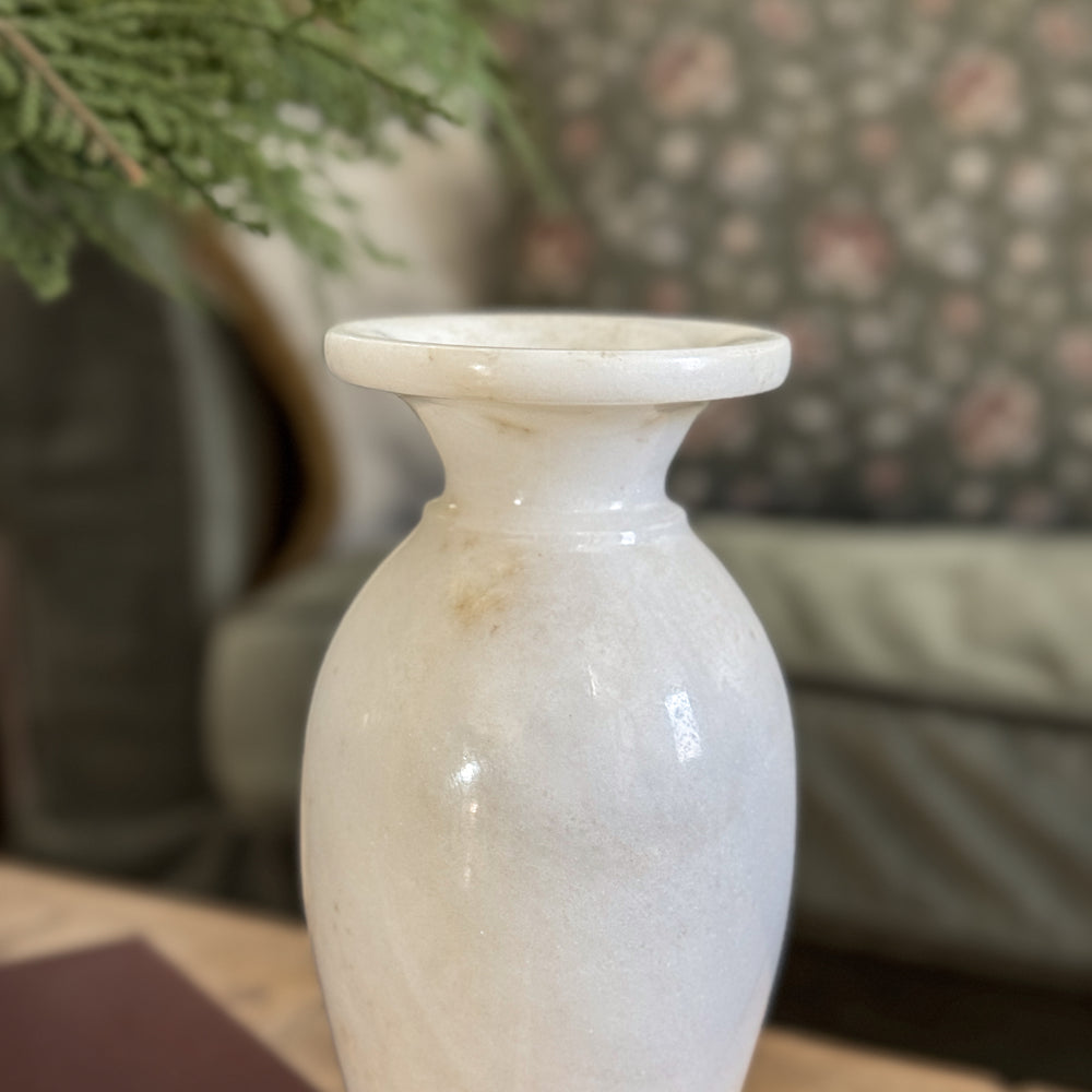 Vintage White Marble Vase