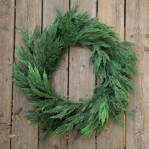 Mixed Cedar Wreath