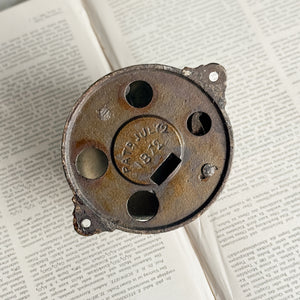 Antique Cast Iron and Brass Wall Bell