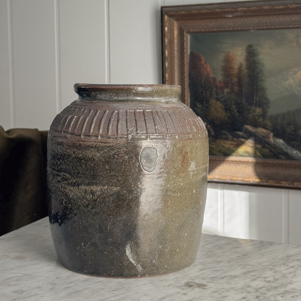 Vintage Brown Bean Pot VI.
