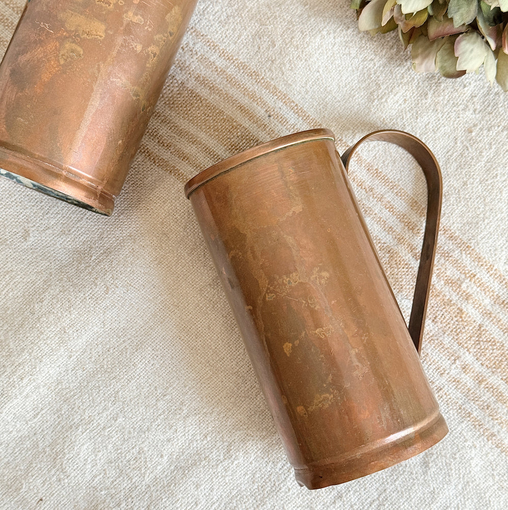 Vintage Copper Mugs.
