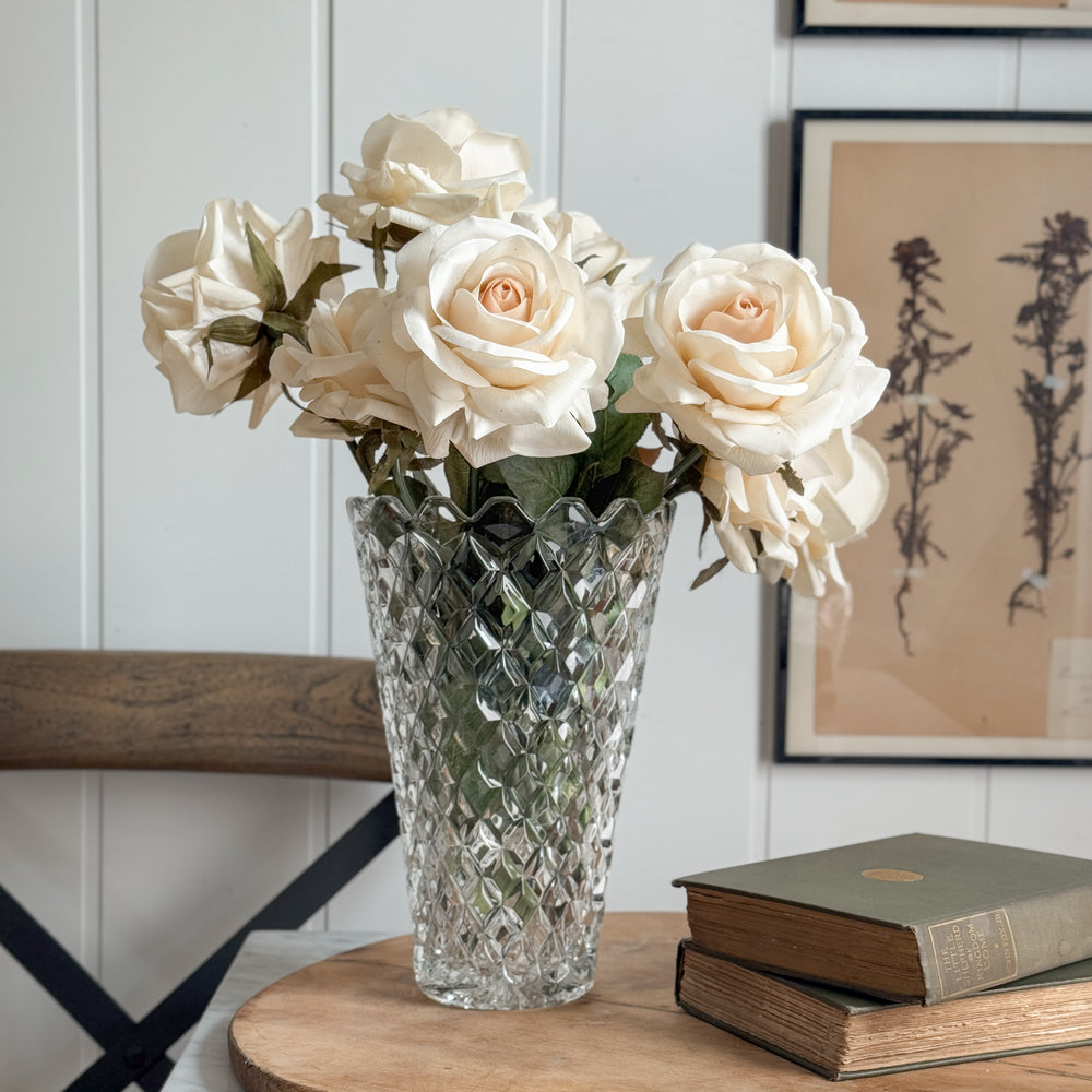 Vintage Tall Glass Vase