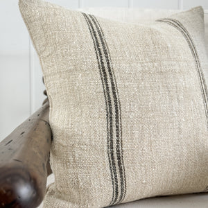 Trent Charcoal 20" Grainsack Pillow Cover