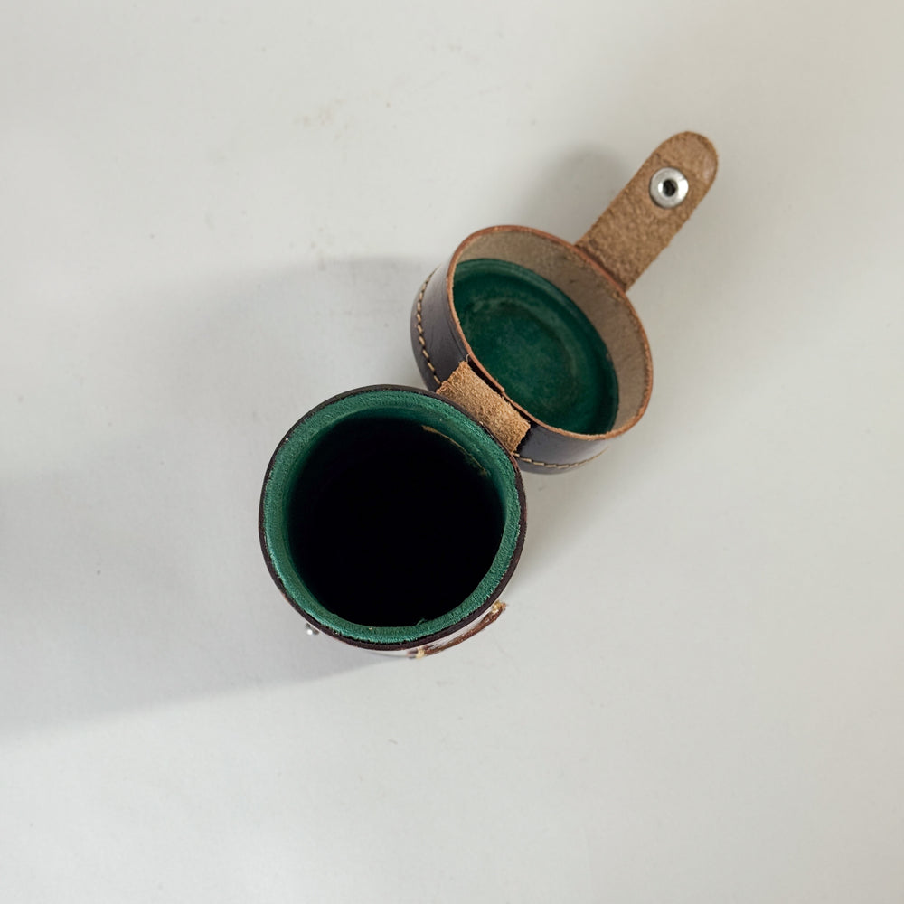 Vintage leather lens case