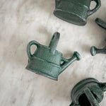 Green Cast Iron Watering Can.
