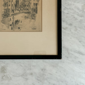 Vintage Lady Stairs Edinburgh Print