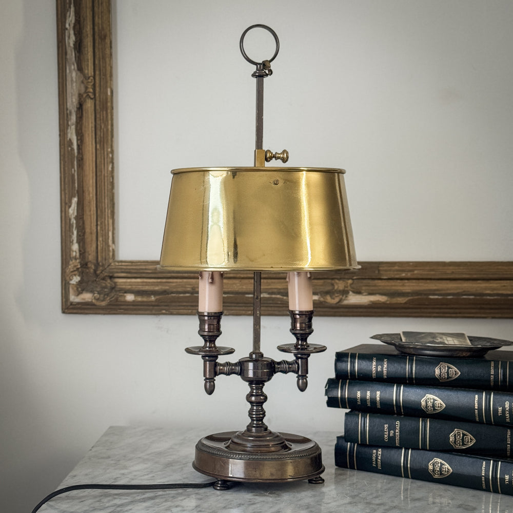 Vintage Brass Shade Lamp.