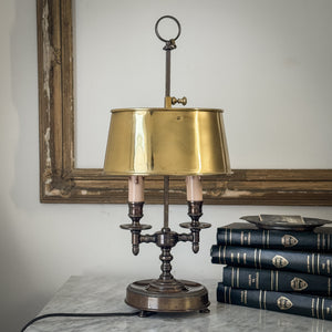 Vintage Brass Shade Lamp.