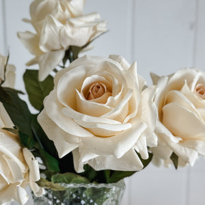 Faux Beige Rose flower Stem