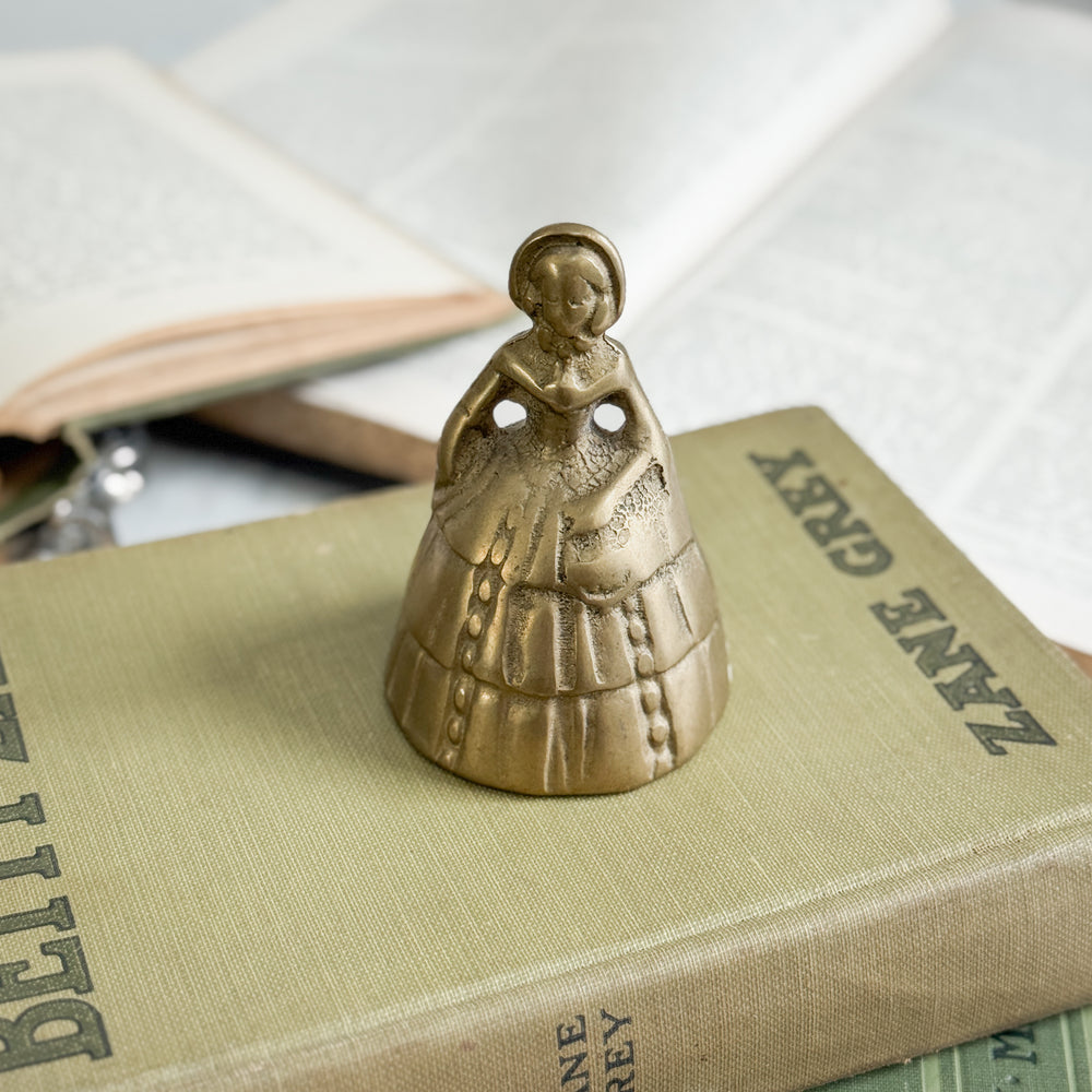 Vintage brass lady bell