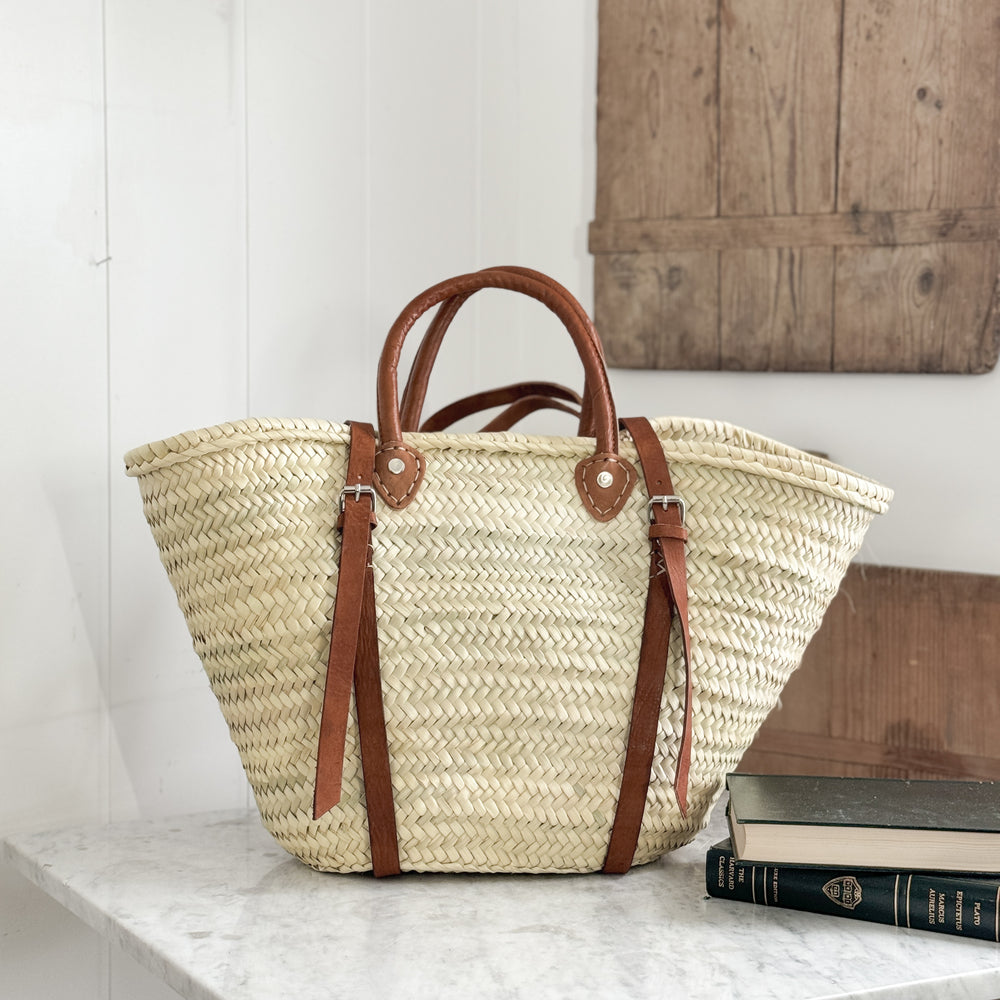 French Style Backpack with Leather Strap.