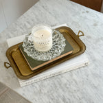 Vintage Brass Rectangular Tray with Handle