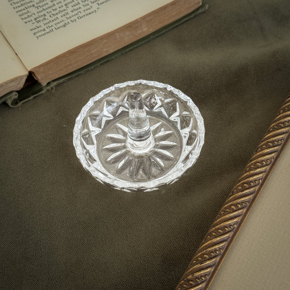Vintage Crystal Ring Holder.