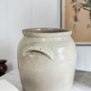Antique Cream Confit Pot VIII - FRANCE