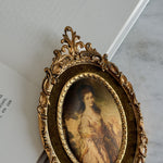 Vintage Oval Gold Framed Lady