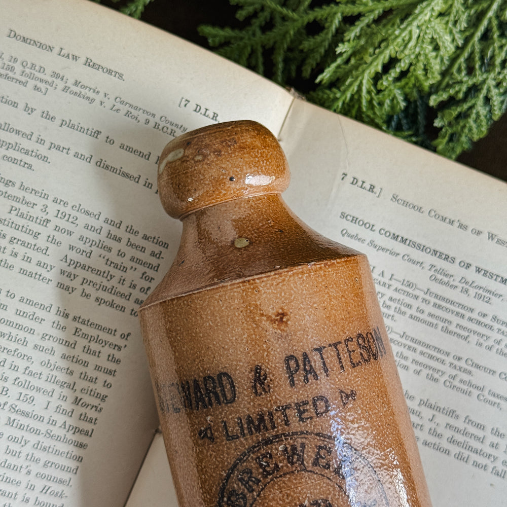 Vintage Stoneware Ginger Beer Bottle