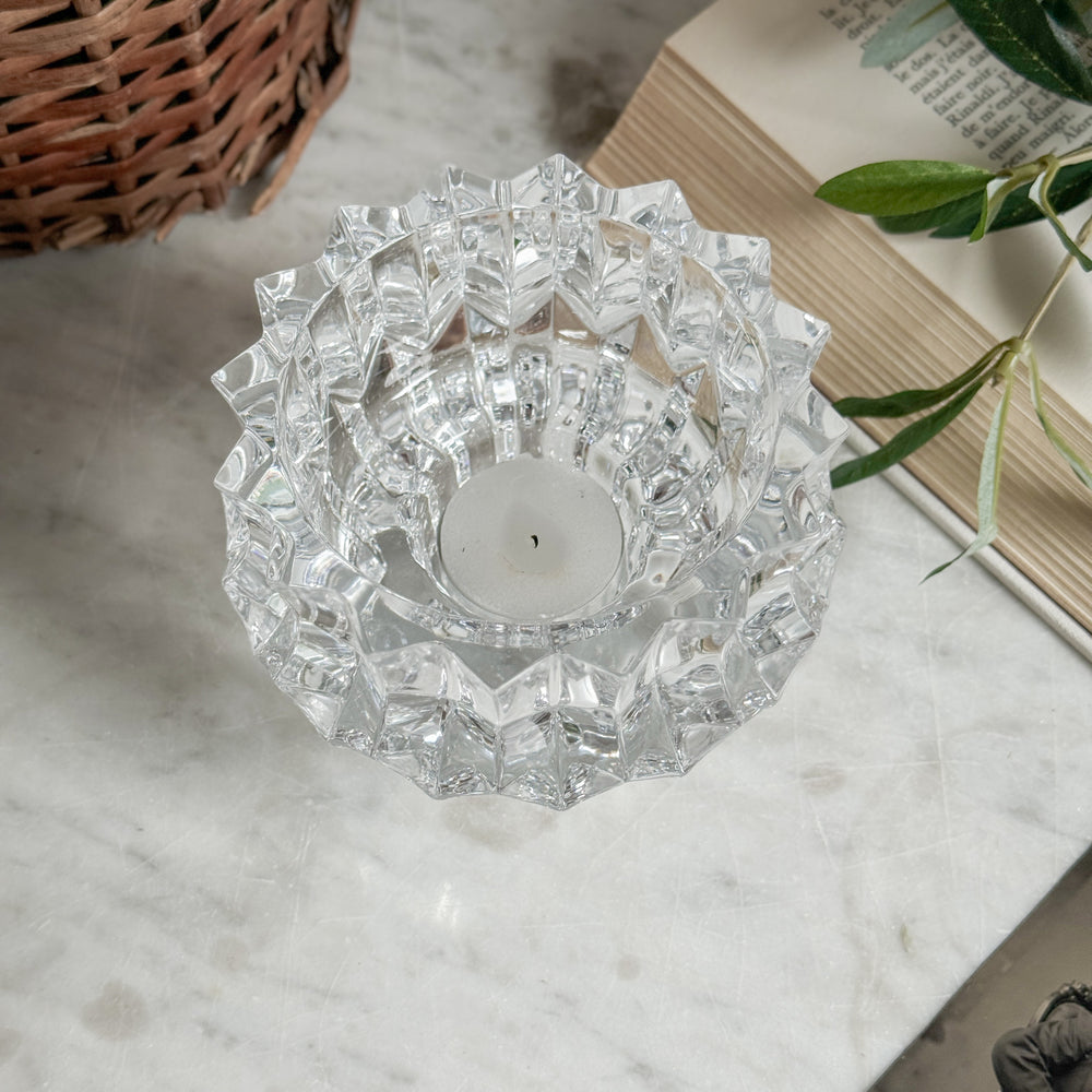 Vintage Mikasa tealight crystal holder