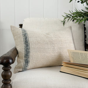 Nolan Navy 16 x 24" Grainsack Pillow Cover