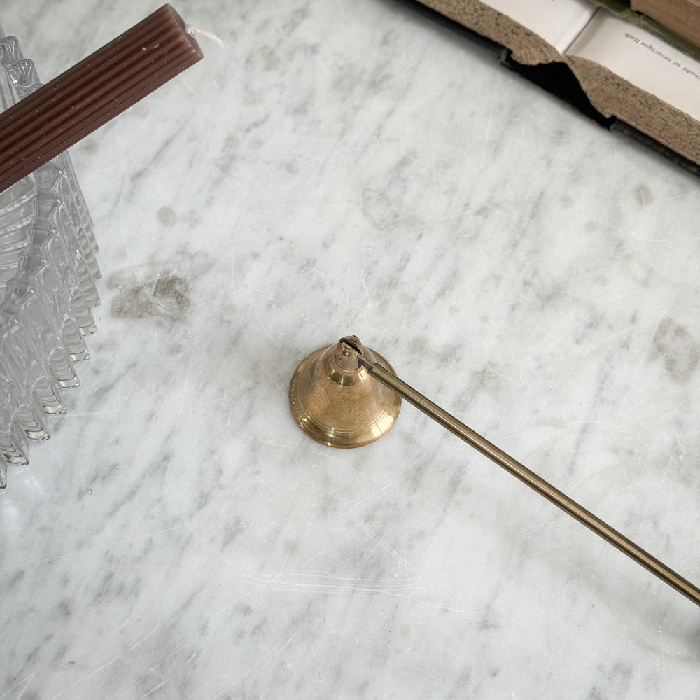 Vintage brass candle snuffer
