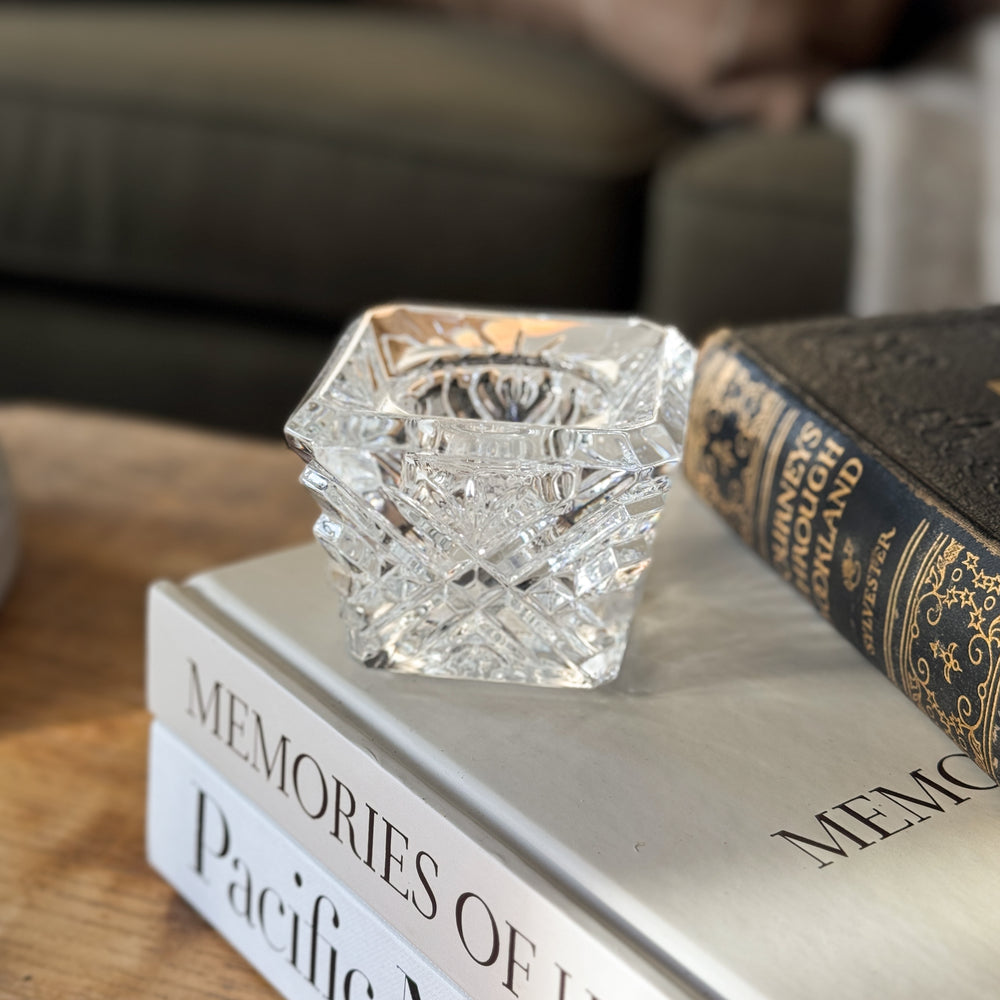 Vintage glass taper holder.