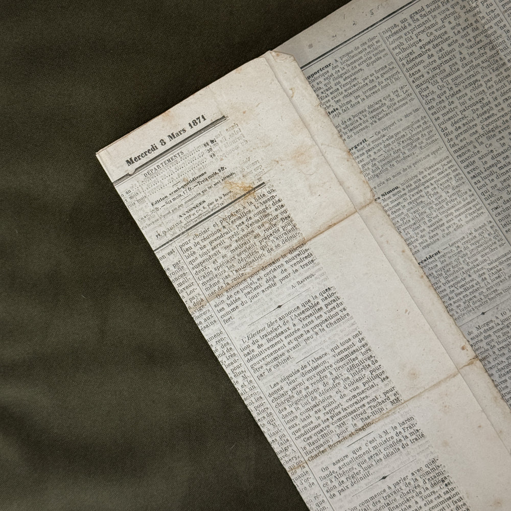 Antique French 1800s Newspapers.