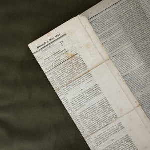 Antique French 1800s Newspapers.