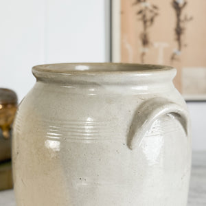 Antique Cream Confit Pot VI - FRANCE