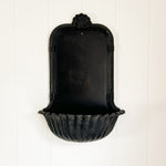 Vintage Black Cast Iron Wall Planter