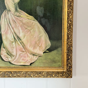 Vintage Solemn Lady Print.