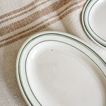 Vintage Green Oval Hotelware Dishes