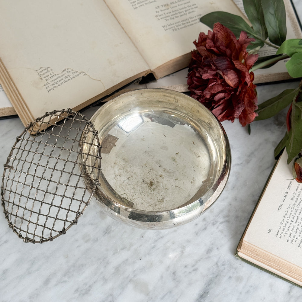 Vintage Silver Flower Frog