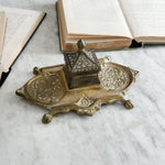 Vintage Brass Inkwell