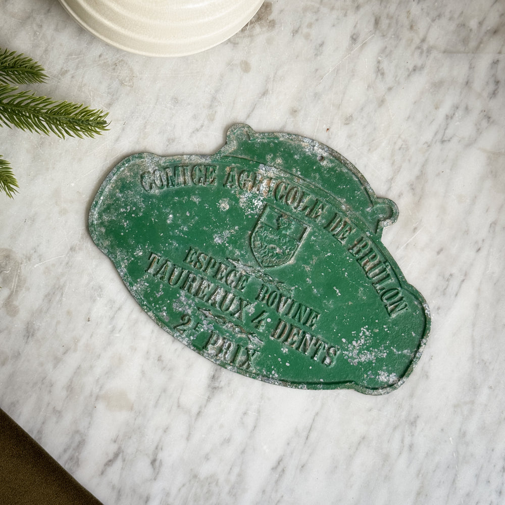 Vintage green cattle award- FRANCE