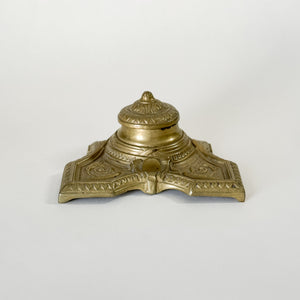 Vintage brass inkwell.