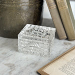 Vintage Cut Glass box with Lid.