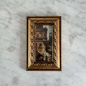 Vintage City Small Gold Gilded Print