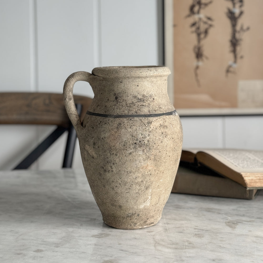 Vintage small beige Turkish pot
