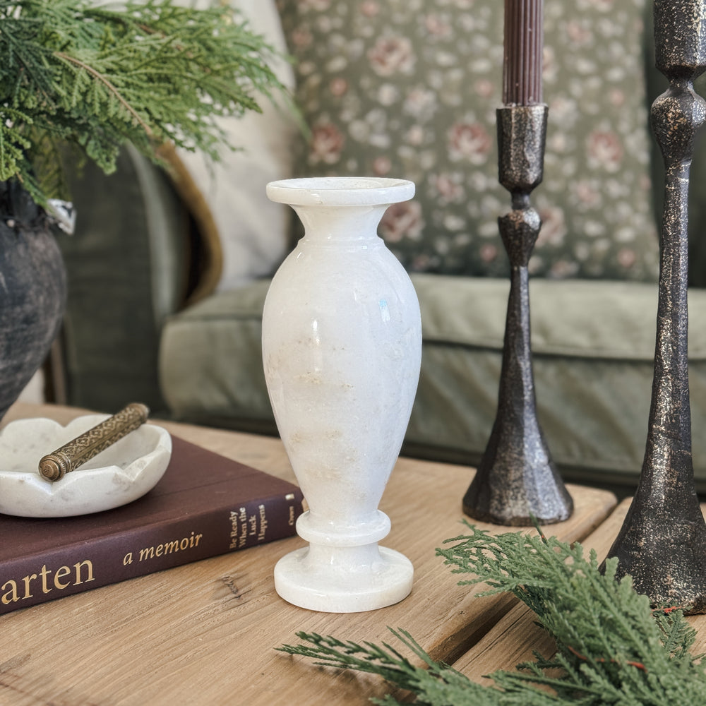 Vintage White Marble Vase