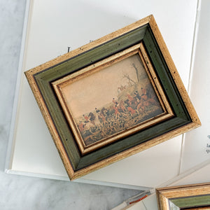 Vintage Gold Mini Hunting Print Set.