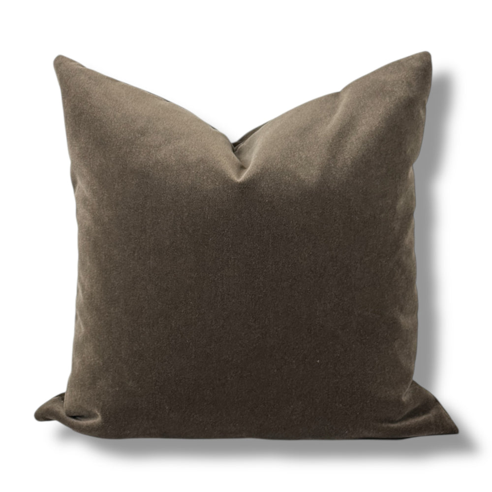 Truffle Velvet Pillow Cover- Multiple Sizes.