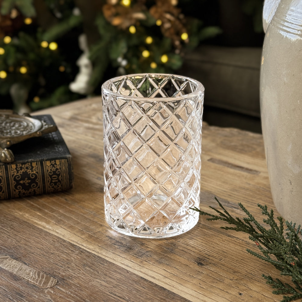 Cut Glass Votive.