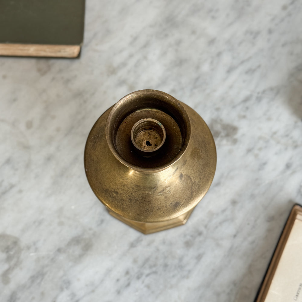 Vintage brass taper candleholder.