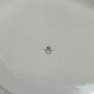 Antique green floral ironstone shaped platter