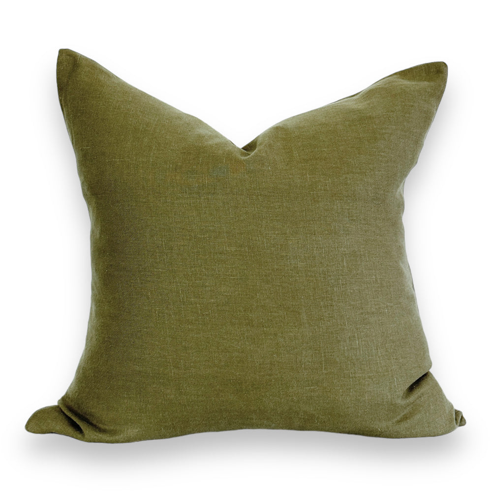 Moss Linen Pillow Cover- Multiple Sizes