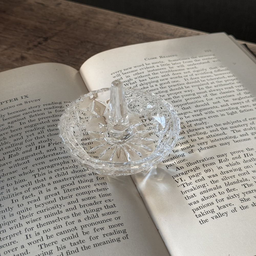 Vintage crystal ring holder.