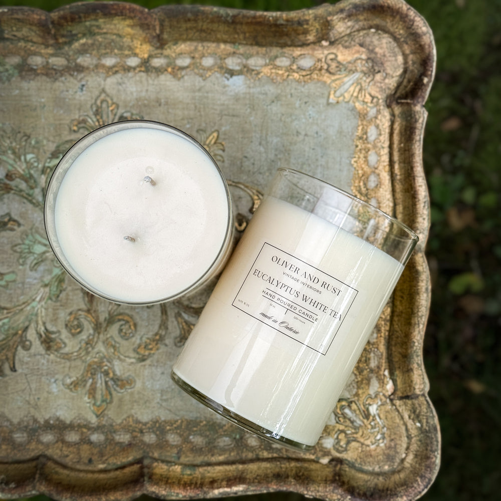 Oliver and Rust Candle | Eucalyptus White Tea