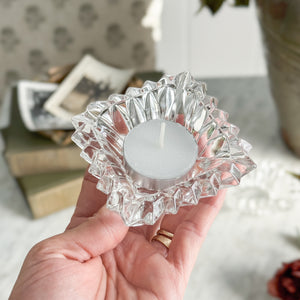 Vintage cut glass Fancy Ring Tray.