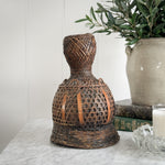 Vintage Wicker Gourd Vase.